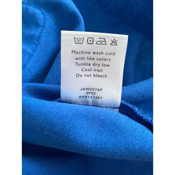 Draper James Women's Belted Utility Jacket 3X Blue Cotton Blend Gold Buttons - Picture 12 of 14